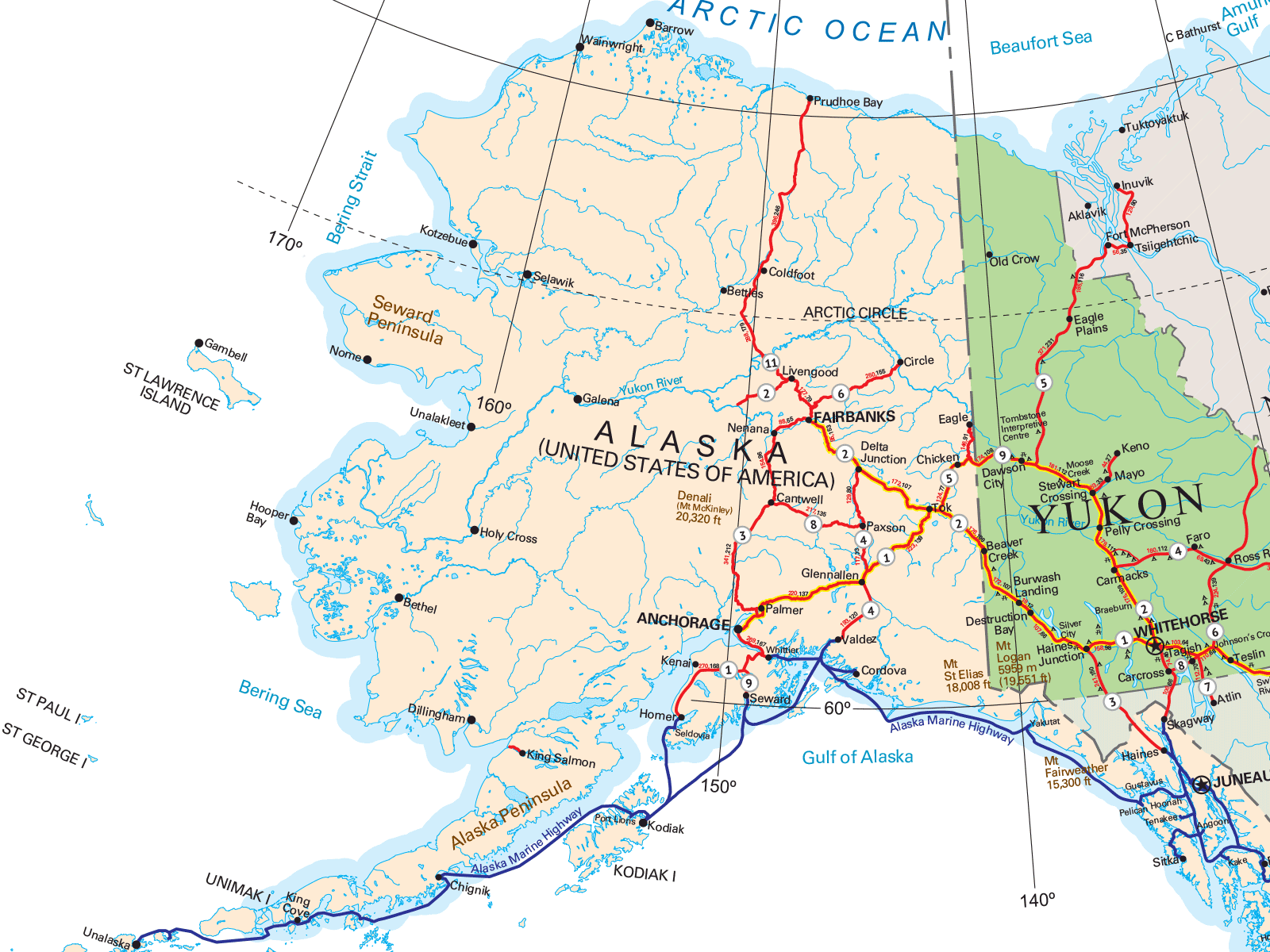 Image result for map of alaska